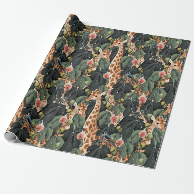 Papier Cadeau Motif Safari (Déroulé)