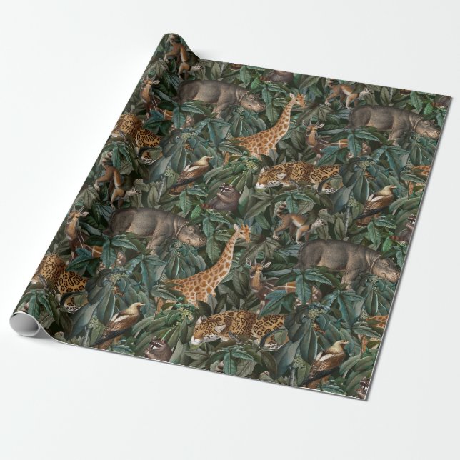 Papier Cadeau Motif Safari (Déroulé)