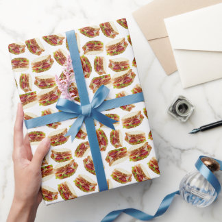 Papier Cadeau Motif sandwich au jambon