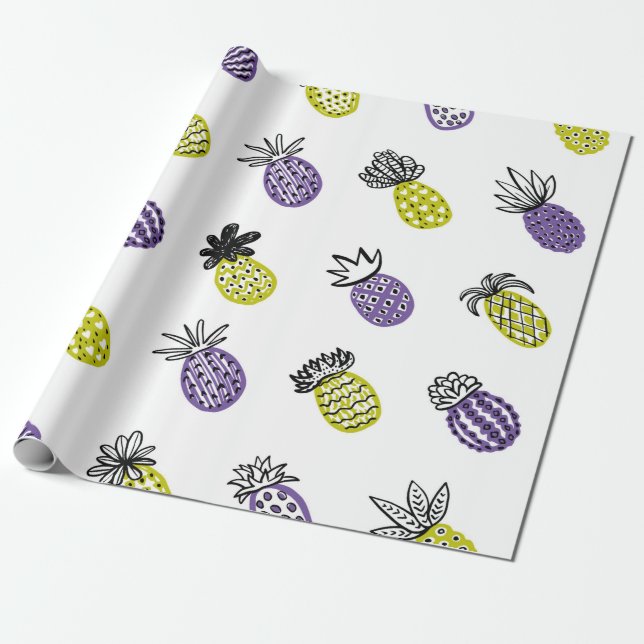Papier Cadeau Motif sans ananas (Déroulé)