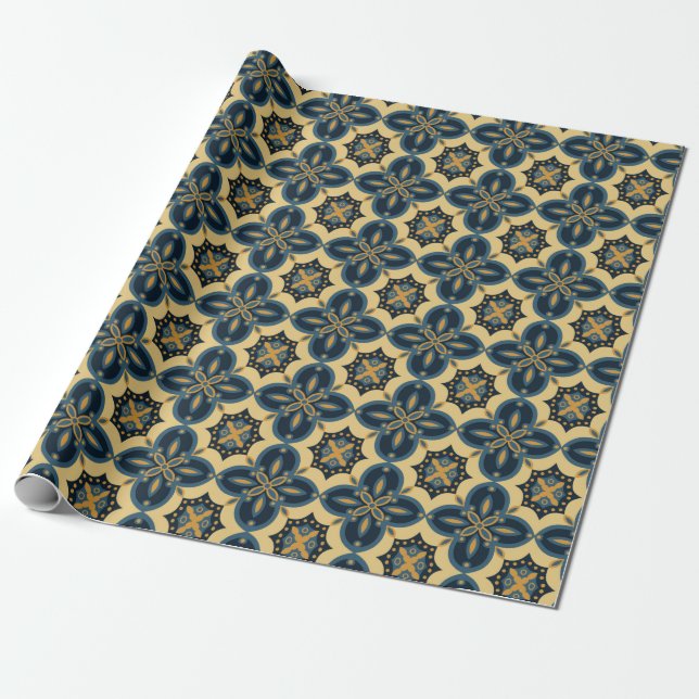 Papier Cadeau Motif sans couture 5 de motifs classiques italiens (Déroulé)