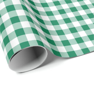 Papier Cadeau Motif sans couture à carreaux verts classiques
