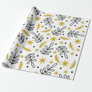 Papier Cadeau Motif sans couture avec des flocons de neige et de