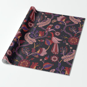 Papier Cadeau Motif sans couture avec fleurs d'imaginaire, mur n