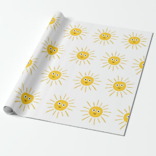 Papier Cadeau Motif sans couture avec soleil. , vintage et mince