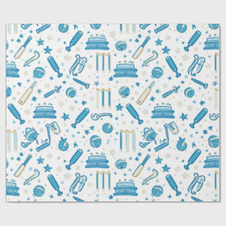 Papier Cadeau Motif sans couture de croquis de cricket dessiné à