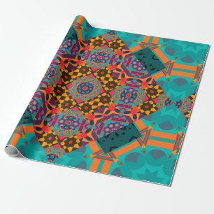 Papier Cadeau Motif sans couture ornementale de luxe arabesque