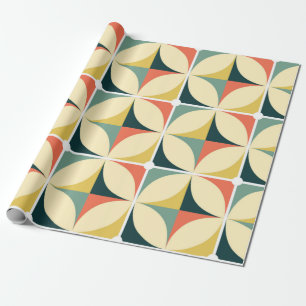 Papier Cadeau Motif sans couture rétro des années 60 et 70, vi
