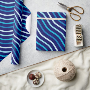 Papier Cadeau Motif sans fil bleu