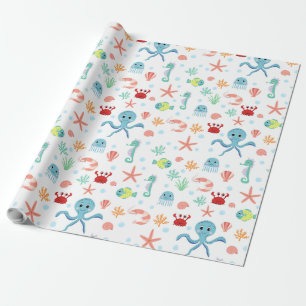 Papier Cadeau Motif Sea World