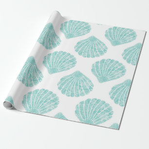 Papier Cadeau Motif Seafoam Seashell
