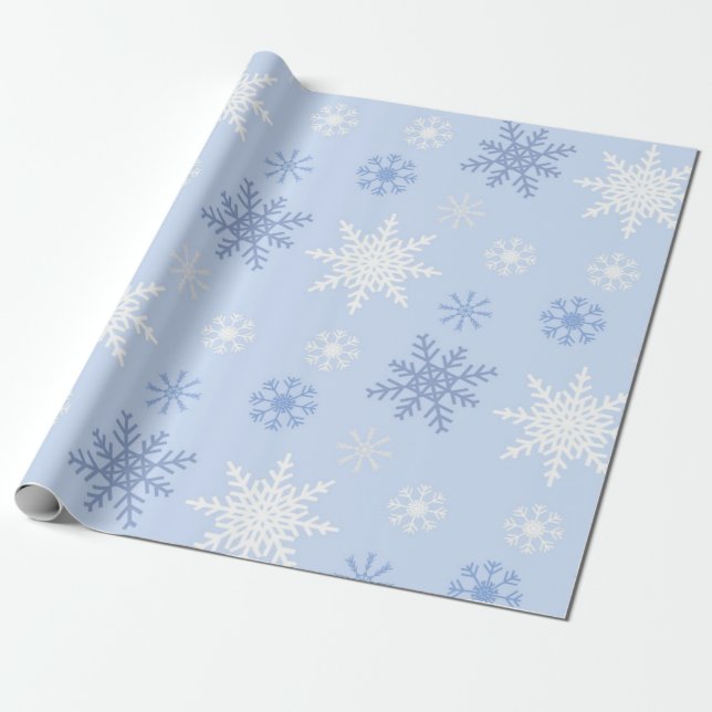 Papier Cadeau Motif Snowflake (Déroulé)