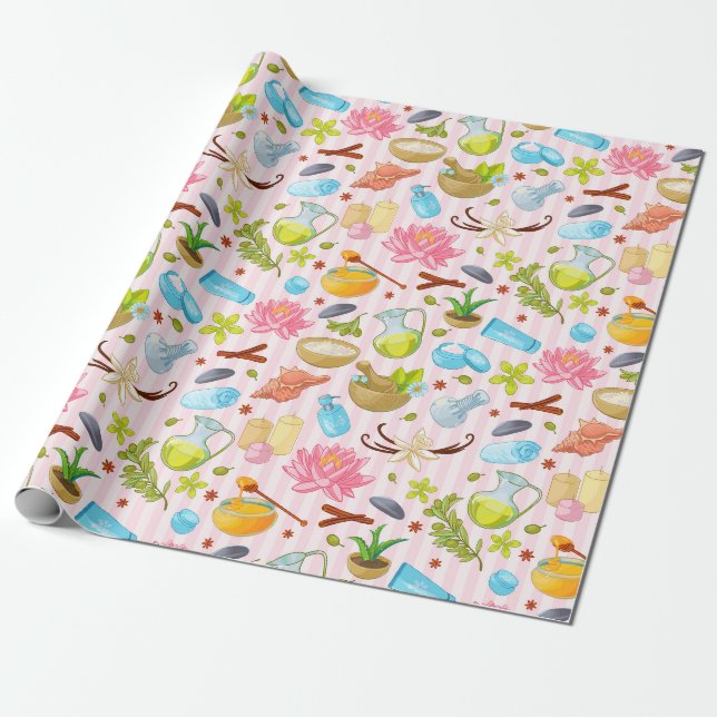 Papier Cadeau Motif spa (Déroulé)