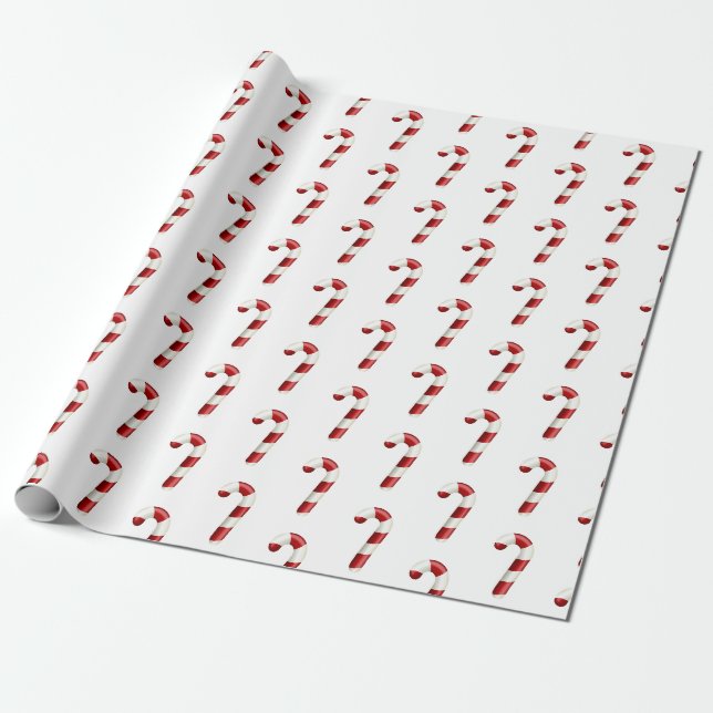 Papier Cadeau Motif Sucre de canne de vacances (Déroulé)