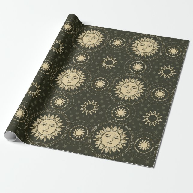Papier Cadeau Motif Sun (Déroulé)
