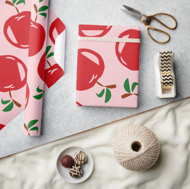 Papier Cadeau Motif Sweet Red Cherry (Artisanat)