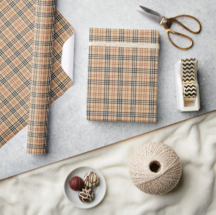 Papier Cadeau Motif Tartan Écossais