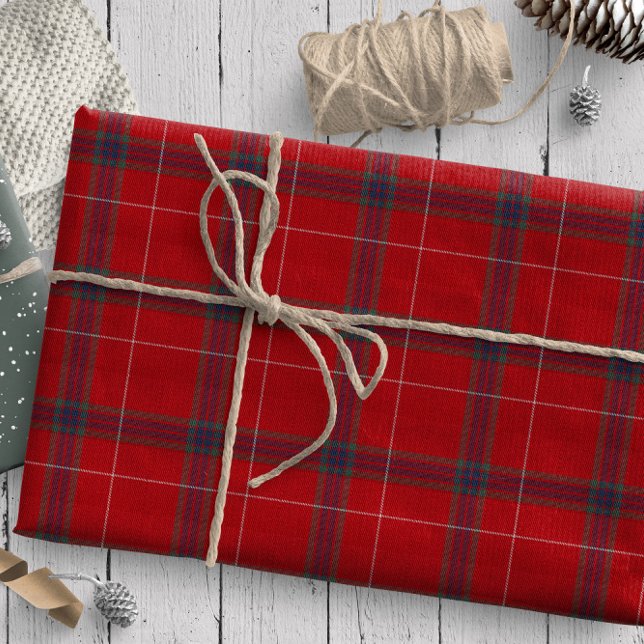 Papier Cadeau Motif Tartan rouge ID589 (Créateur téléchargé)