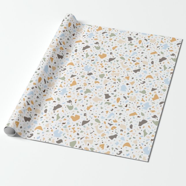 Papier Cadeau Motif Terrazzo (Déroulé)