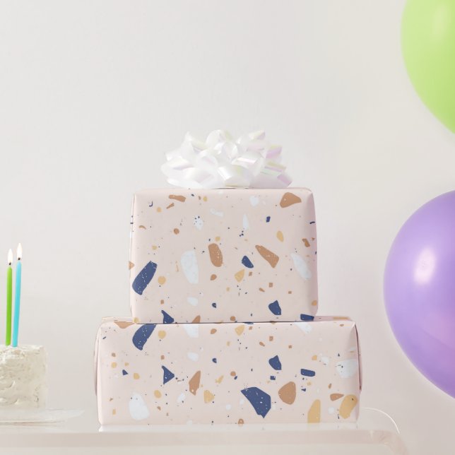 Papier Cadeau Motif Terrazzo (Cadeaux de fête)