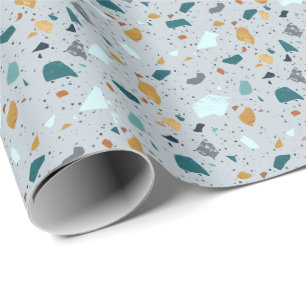 Papier Cadeau Motif terrazzo coloré