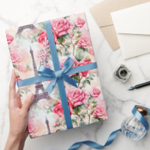 Motif Tour Eiffel, Paris Rose chic