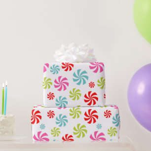 Papier Cadeau Motif Tourbillon de Menthe Poivrée – Décor de Bonb
