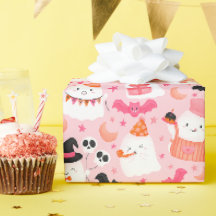 Motif tout compris Halloween Rose Effrayant Mignon