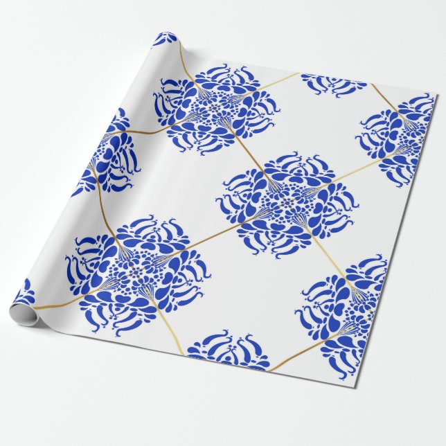 Papier Cadeau Motif traditionnel espagnol sans couture. Cérami e (Déroulé)