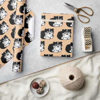 Papier Cadeau motif tuxedo