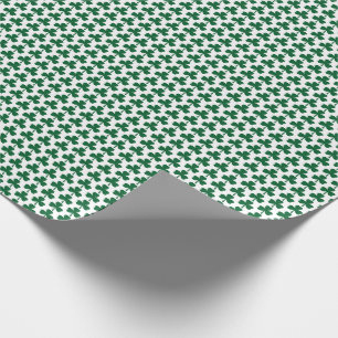 Papier Cadeau Motif vert de shamrock