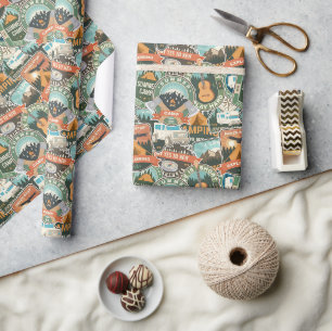 Papier Cadeau Motif Vintage voyage Explorer