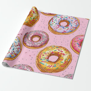 Papier Cadeau Motif Whimsical Donut