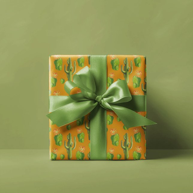 Papier Cadeau Motif Wild Cactus (Créateur téléchargé)