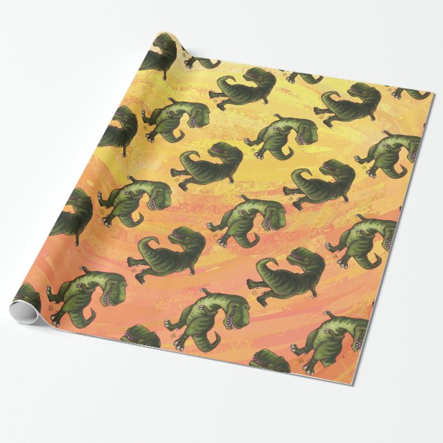 Papier Cadeau Motifs de Tyrannosaurus (Déroulé)