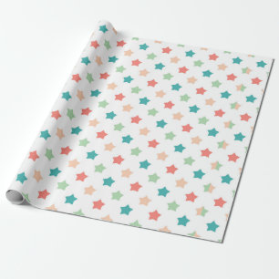 Papier Cadeau Motifs d'étoiles : Rouge, Vert, Bleu et Délice de 