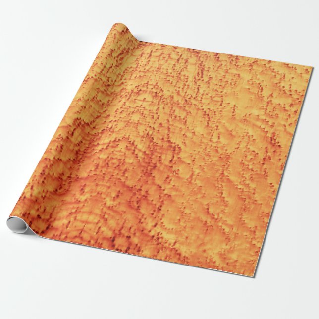 Papier Cadeau Motifs en bois de grains d'érable de l'oeil du bel (Déroulé)