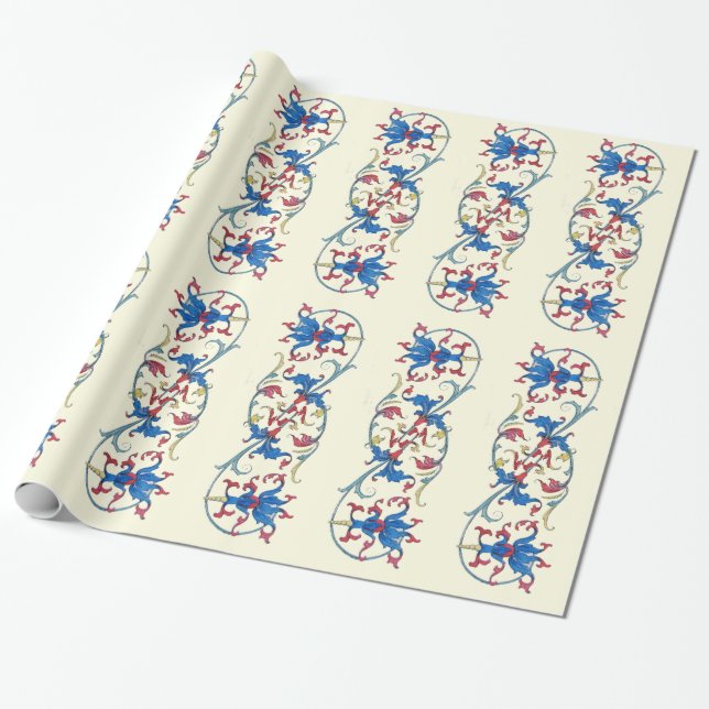PAPIER CADEAU MOTIFS FLORENTIELS ANCIENS (Déroulé)