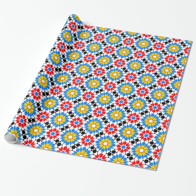 Papier Cadeau Motifs géométriques islamiques (Déroulé)