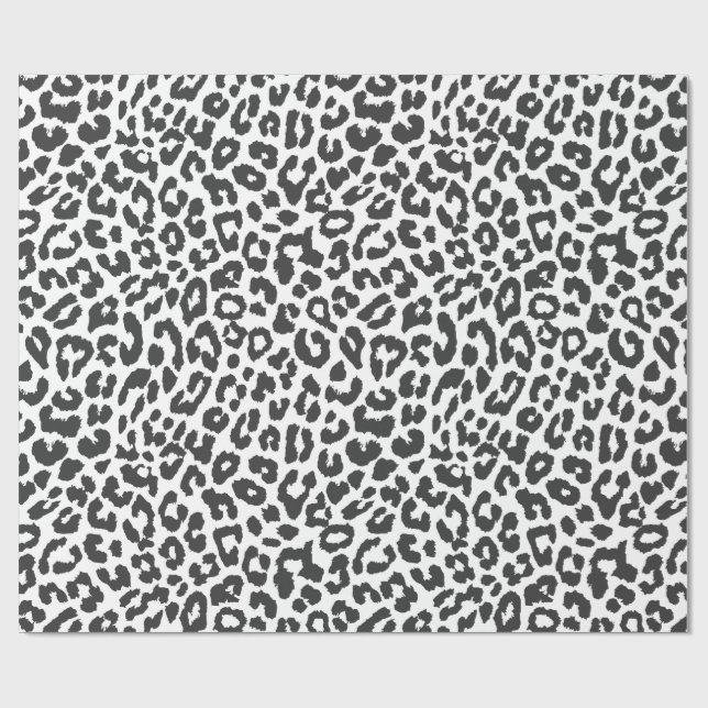 Papier Cadeau Motifs noirs et blancs de peau d'animal (Plat)