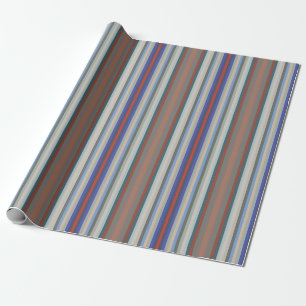 Papier Cadeau Motifs rayés de couleurs vives de l'année