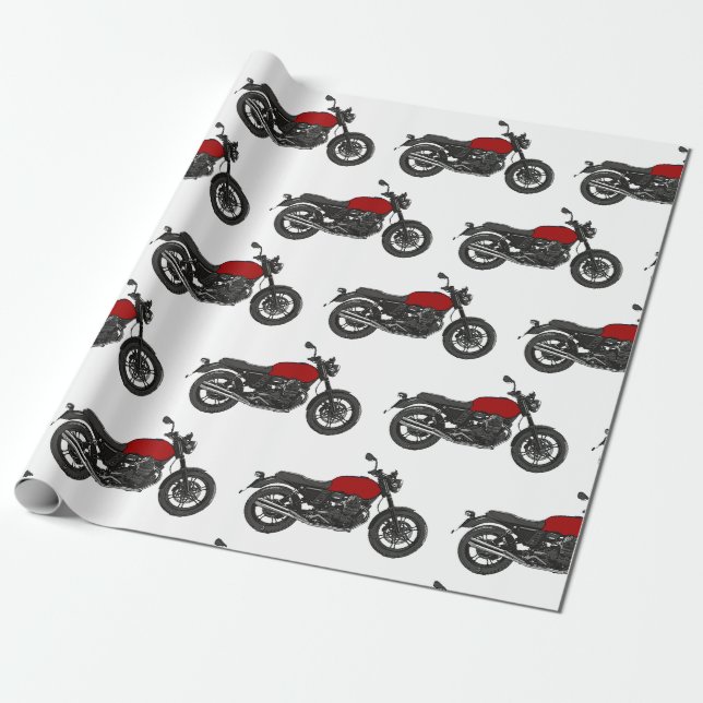 Papier Cadeau Moto (Déroulé)