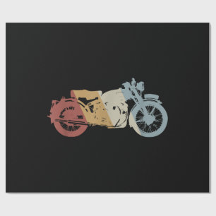 Papier Cadeau Moto style rétro Vintage