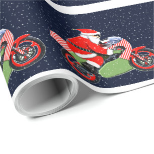 Papier Cadeau Motocross Racing Noël