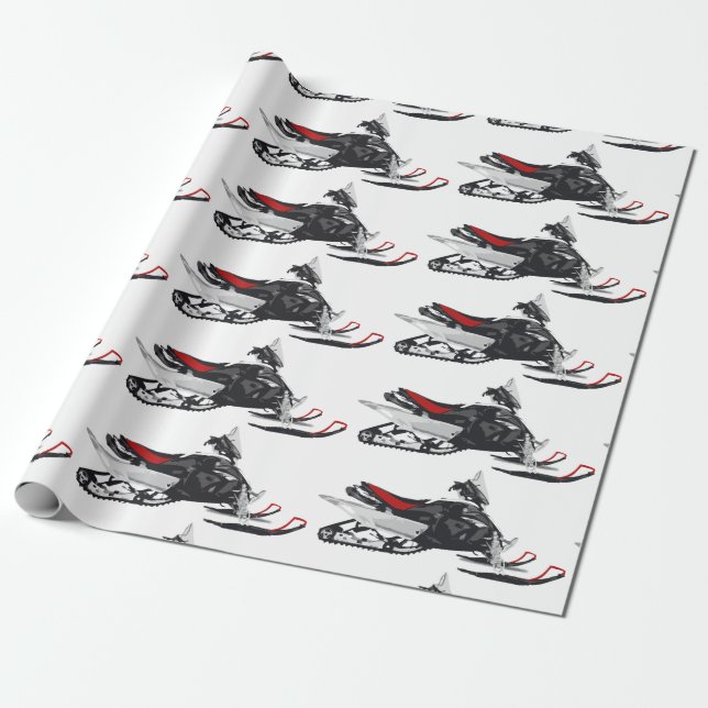 Papier Cadeau Motoneige (Déroulé)