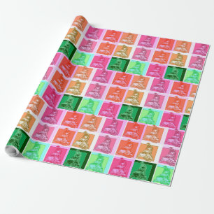 Papier Cadeau Motoneige Pop Art cool