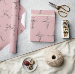 Papier Cadeau Mots chrétiens