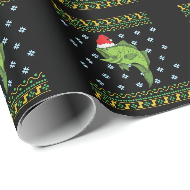 Papier Cadeau Mouchoir avec casque de Noël (Coin rond)
