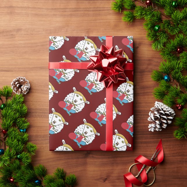 Papier Cadeau Mouton de Tricot amusant (Cadeau de vacances)