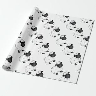 Papier Cadeau Moutons de bébé pour la brebis